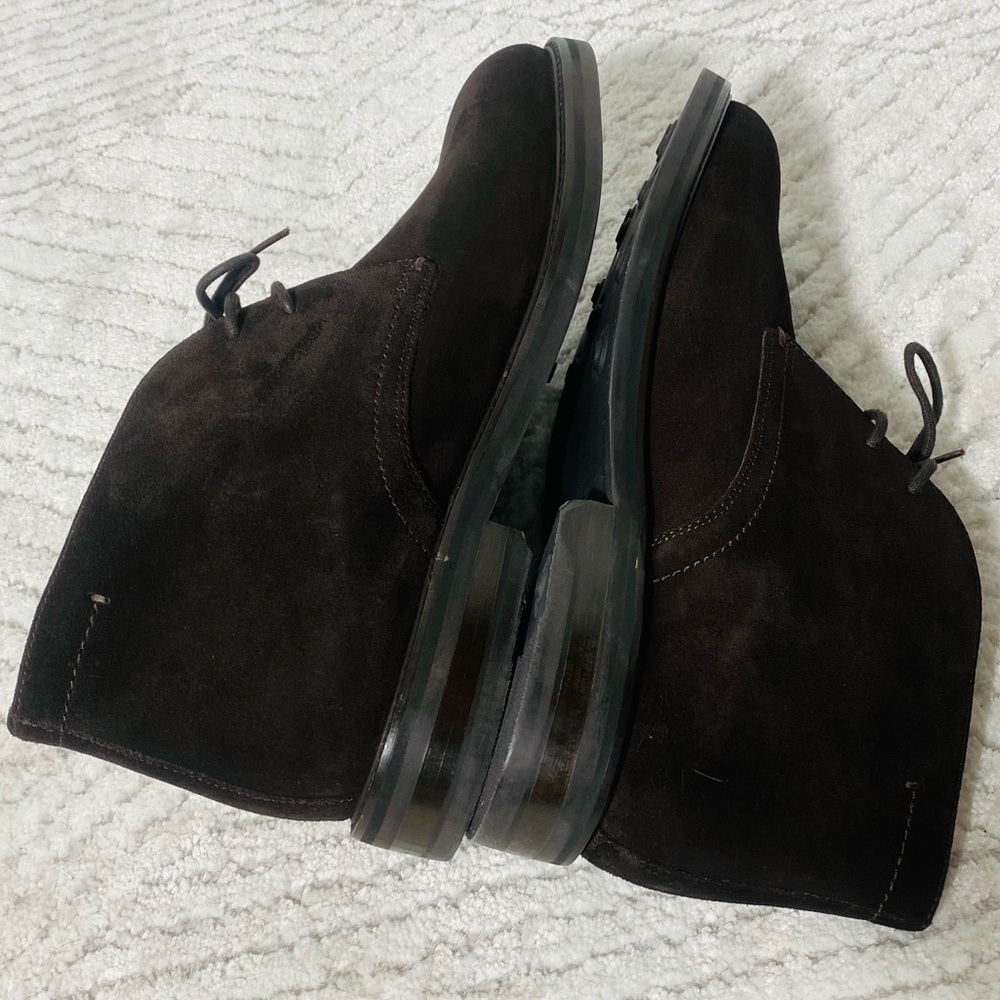 Massimo Dutti Men Suede Oxford Shoes Size 43 Brown Dress Lace Up NWOT - Picture 5 of 11